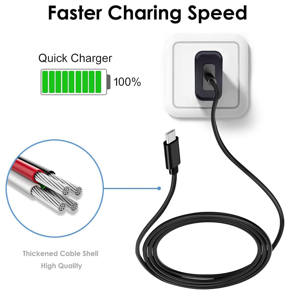 Charger For Samsung Tv Remote, Replacement Samsung Cell Remote Usb C Charging Cable Wall Charger, Samsung Remote Charger Samsung Smart Tv Remote Charging Cord Samsung Remote Charger (3.3Ft)
